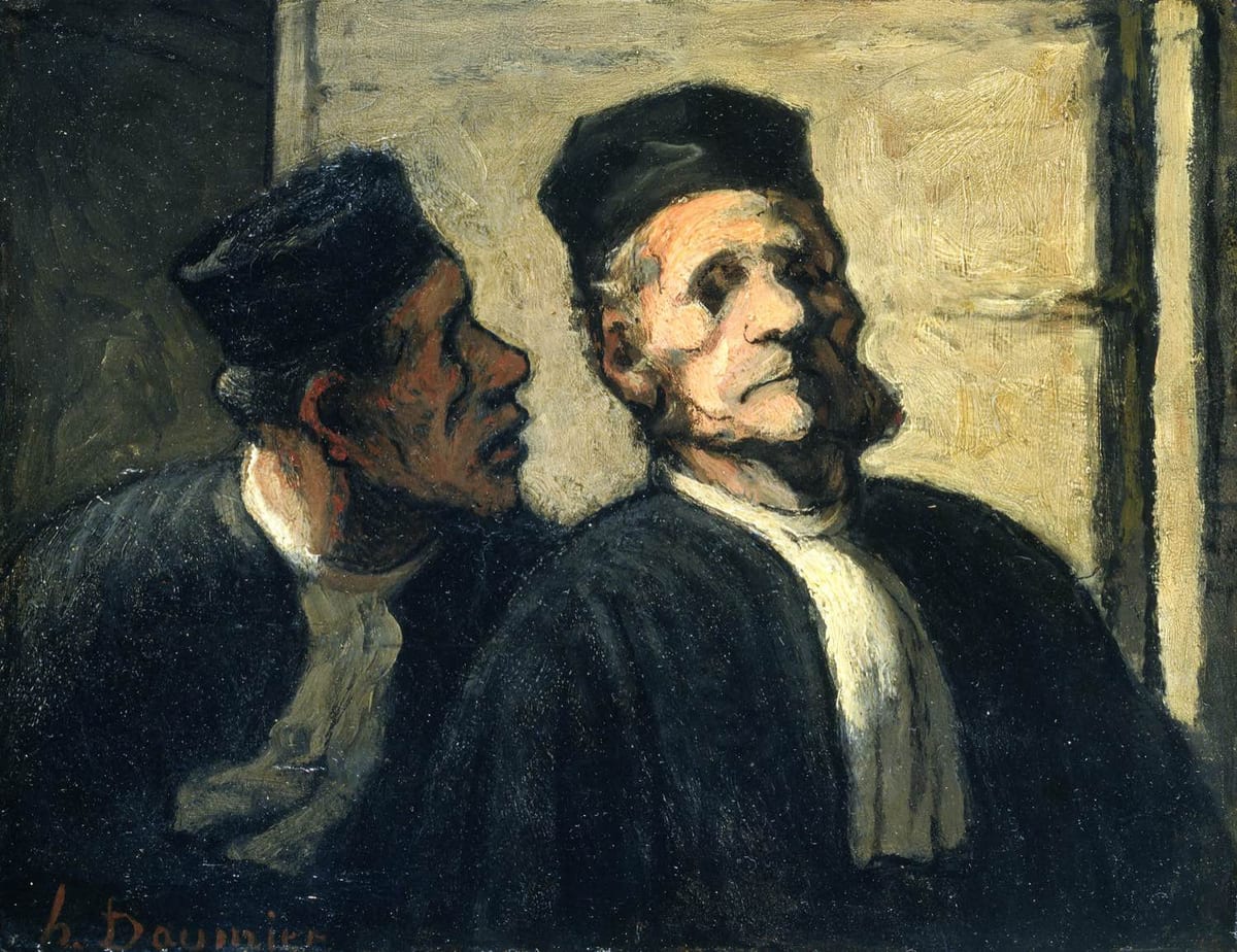 Honoré Daumier, Les Deux Avocats, peinture