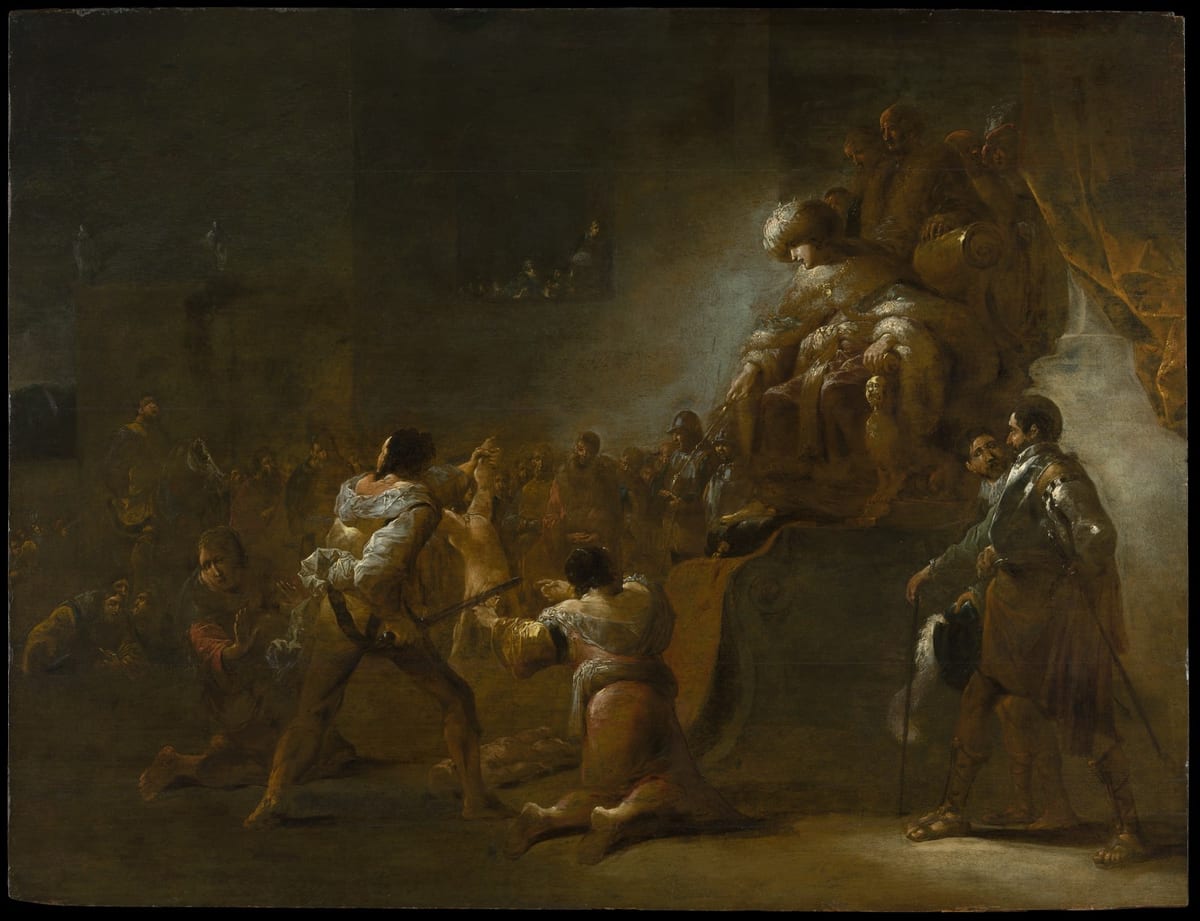 Leonaert Bramer, Le Jugement de Salomon, huile sur bois