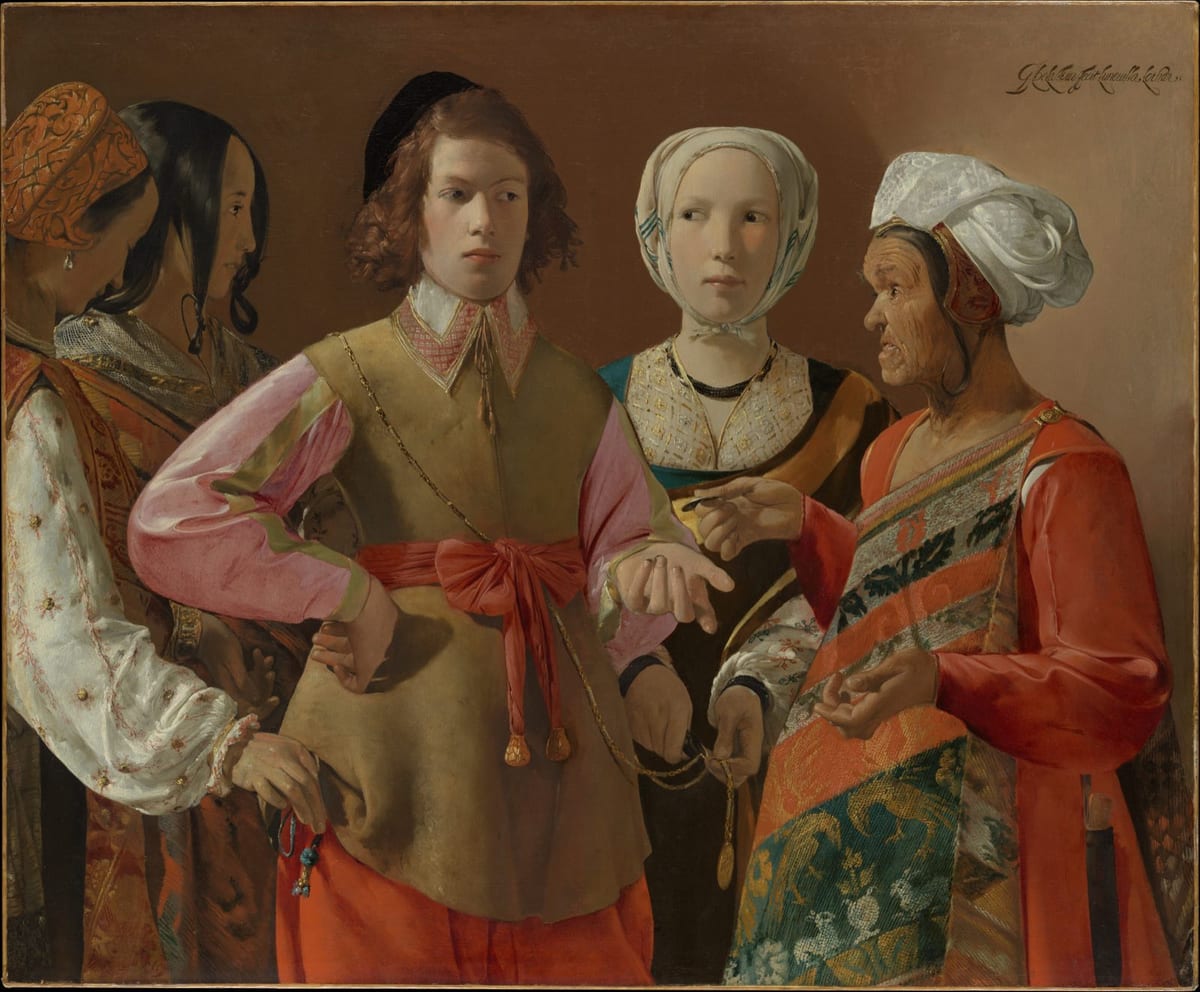 Georges de La Tour, La Diseuse de bonne aventure, huile sur toile