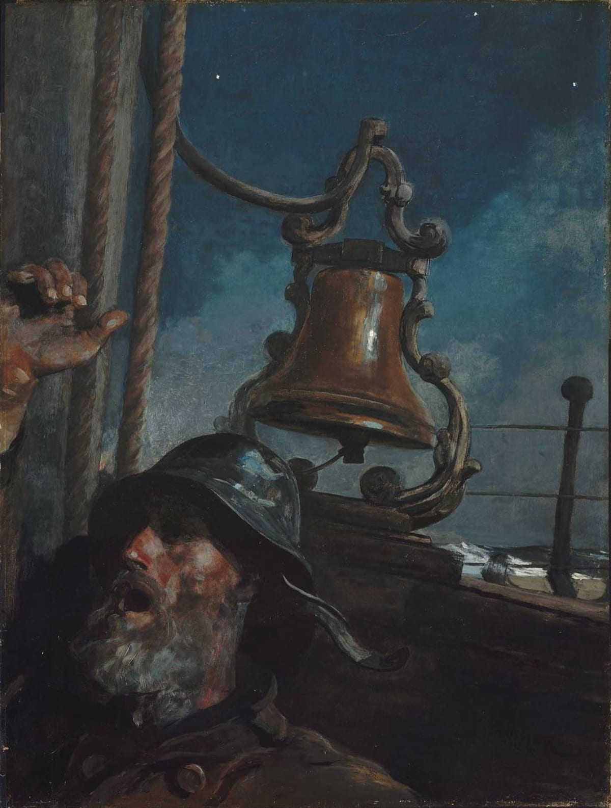 Winslow Homer, The Lookout, All's Well : une vigie de nuit crie que tout va bien